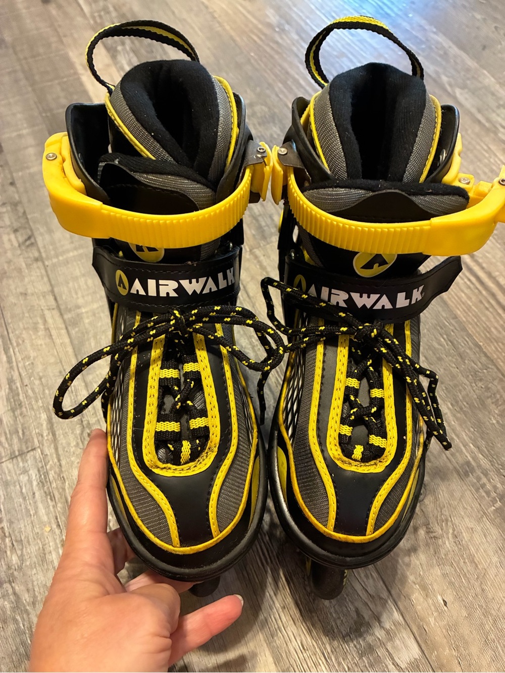 Airwalk Kids Black and Yellow Adjustable Inline Skates